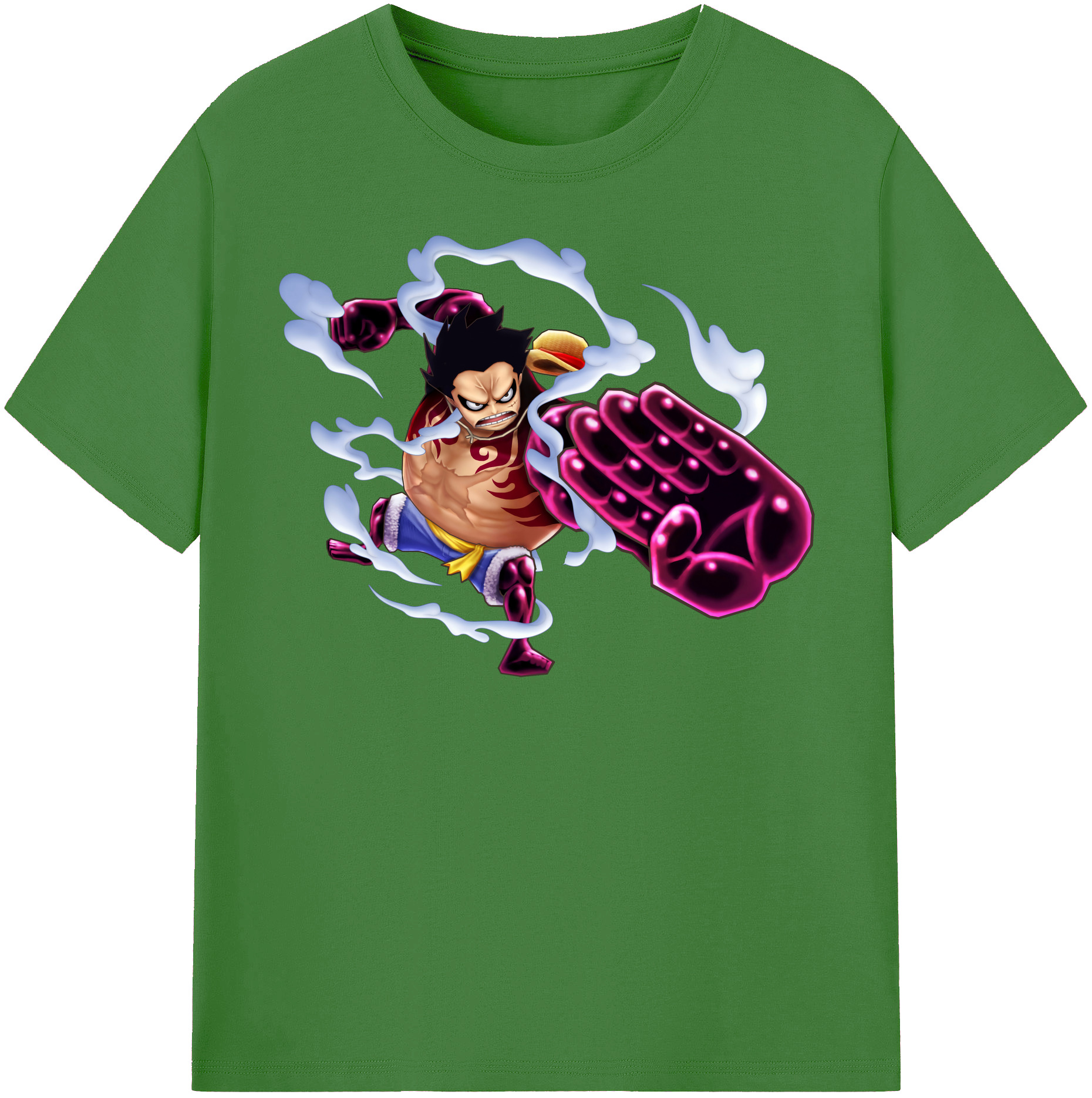 ワンピース モンキー・D・ルフィ ONE PIECE Monkey D. Luffy レディースカジュアルプリントTシャツ（綿100％）